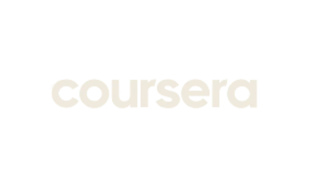 Consultoria de Marketing DF LSP Midia. Logo Coursera em branco.
